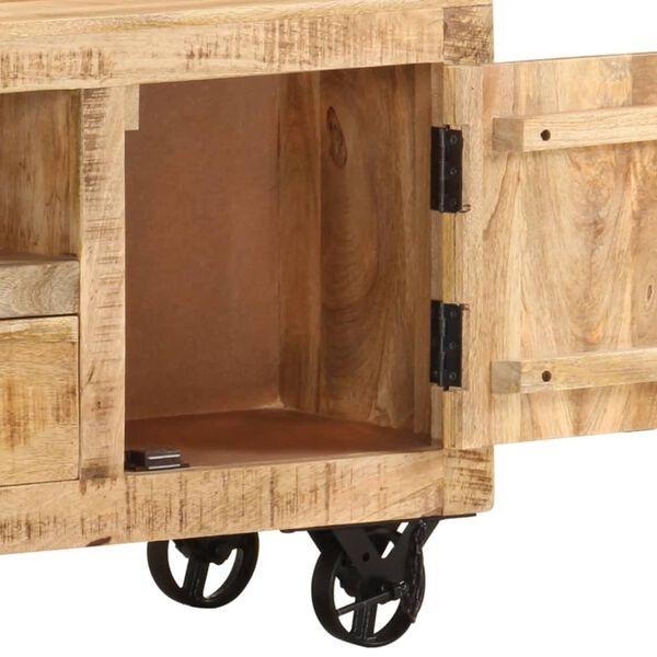 Vidaxl Szafka RTV z litego drewna mango 110x30 cm - 93% taniej