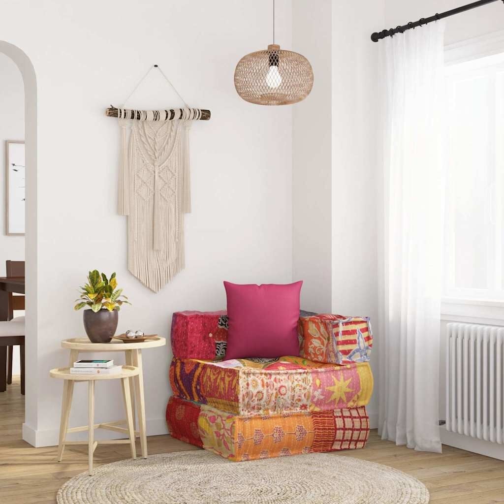 Vidaxl Pufa modułowa patchworkowa 70x70x56 cm - 86% taniej