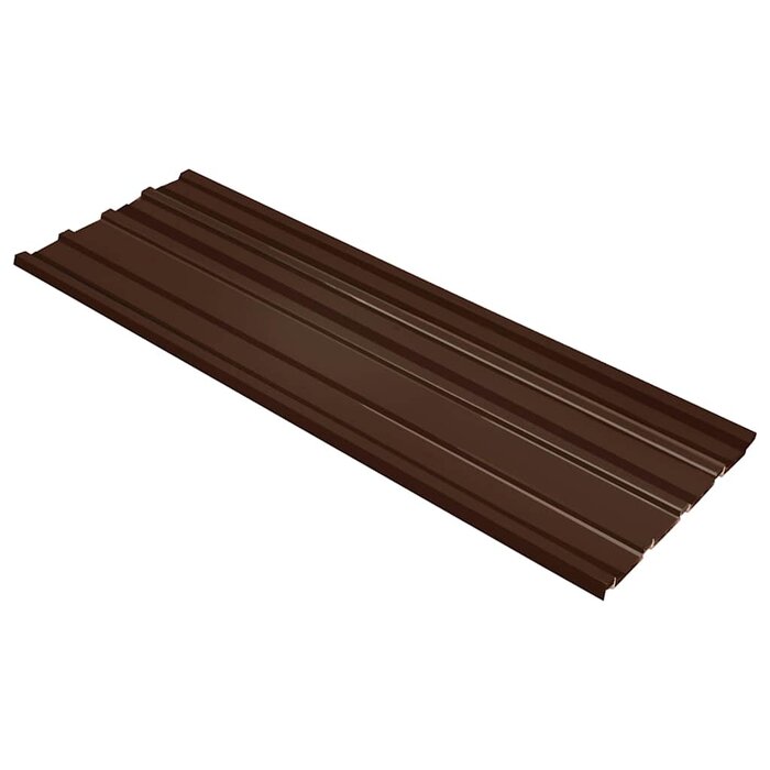 Vidaxl Panele dachowe stalowe 129x45cm 12 szt. brązowe - 75% taniej