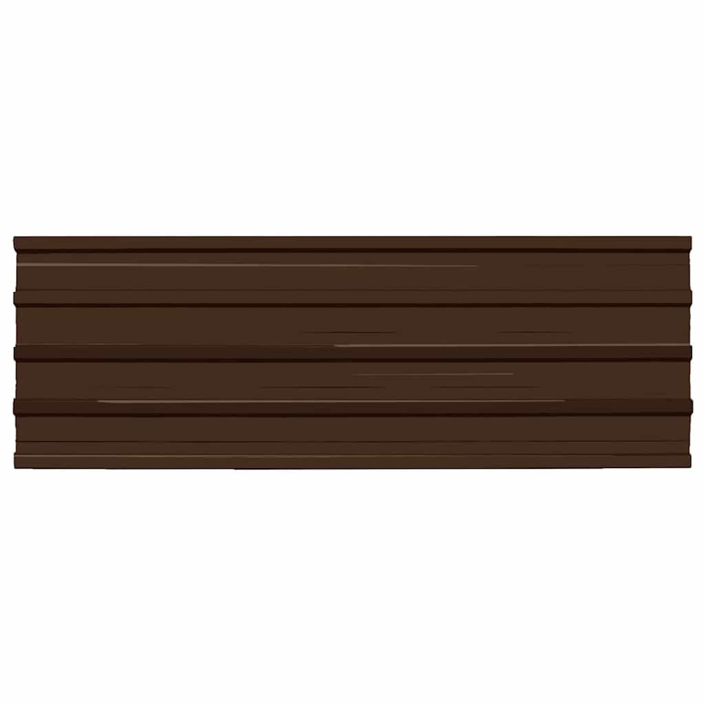Vidaxl Panele dachowe stalowe 129x45cm 12 szt. brązowe - 75% taniej