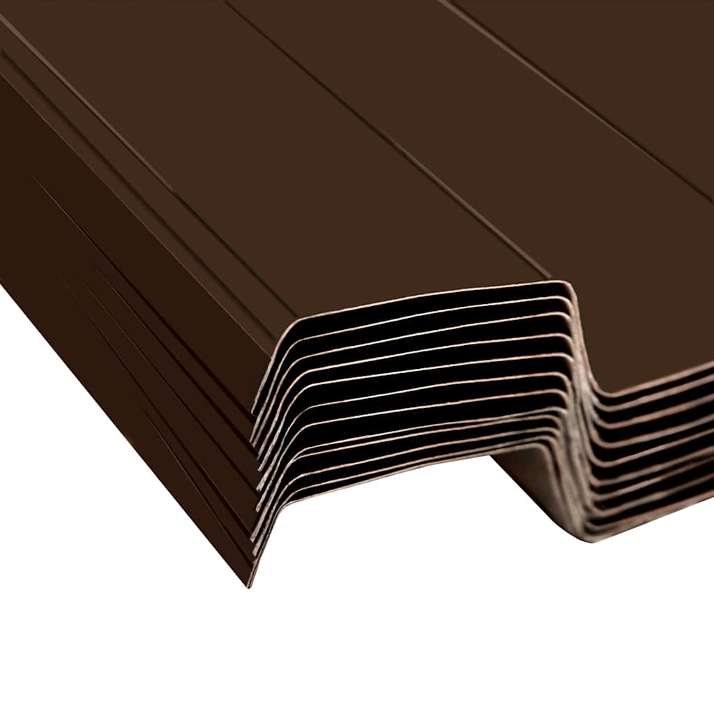 Vidaxl Panele dachowe stalowe 129x45cm 12 szt. brązowe - 75% taniej