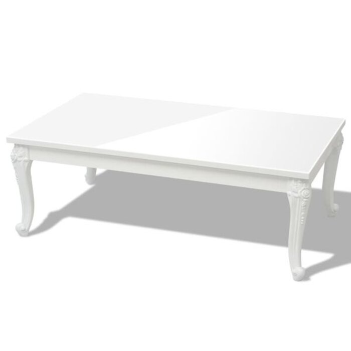 Vidaxl Stolik kawowy 115x65x42 cm biały połysk - 81% taniej