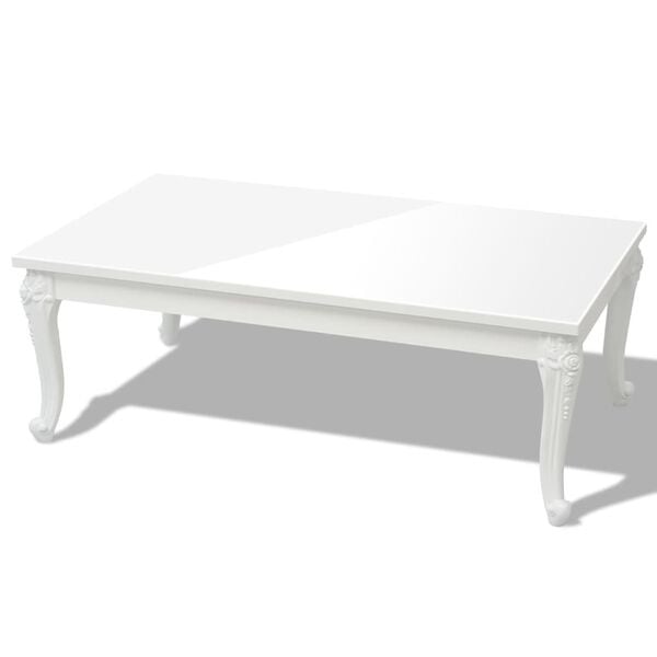 Vidaxl Stolik kawowy 115x65x42 cm biały połysk - 81% taniej