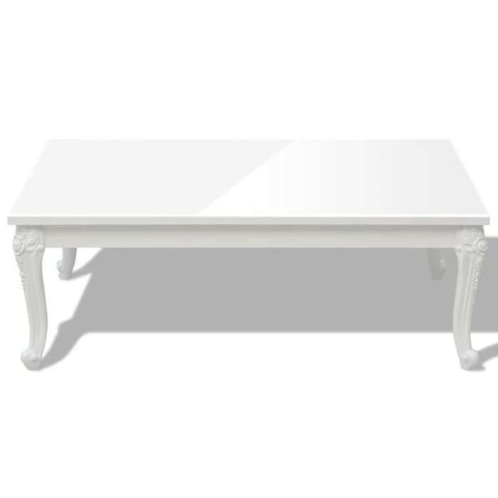 Vidaxl Stolik kawowy 115x65x42 cm biały połysk - 81% taniej
