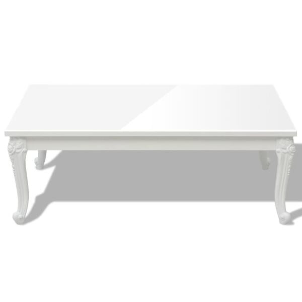 Vidaxl Stolik kawowy 115x65x42 cm biały połysk - 81% taniej