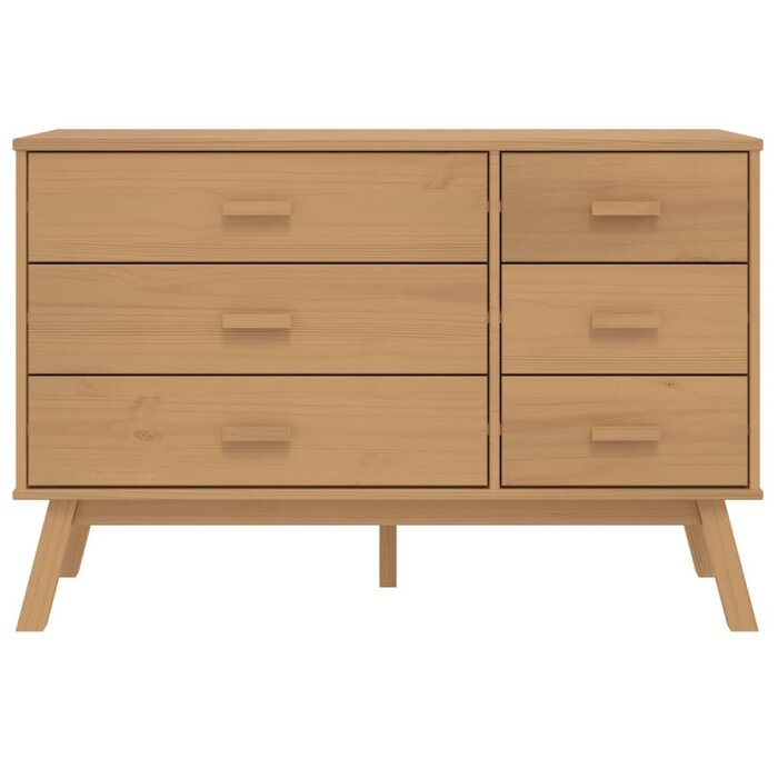 Vidaxl Komoda drewniana OLDEN 6 szuflad 111x42 cm - 90% taniej