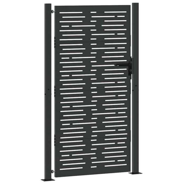 Vidaxl Furtka ogrodowa stalowa 105x175 cm czarna - 88% taniej