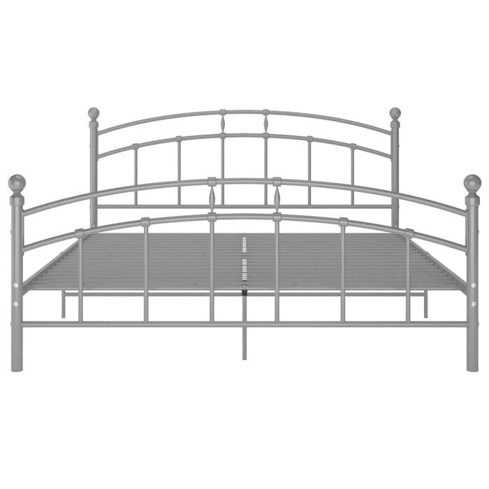 Vidaxl Metalowa rama łóżka 160x200 cm - szara - 78% taniej