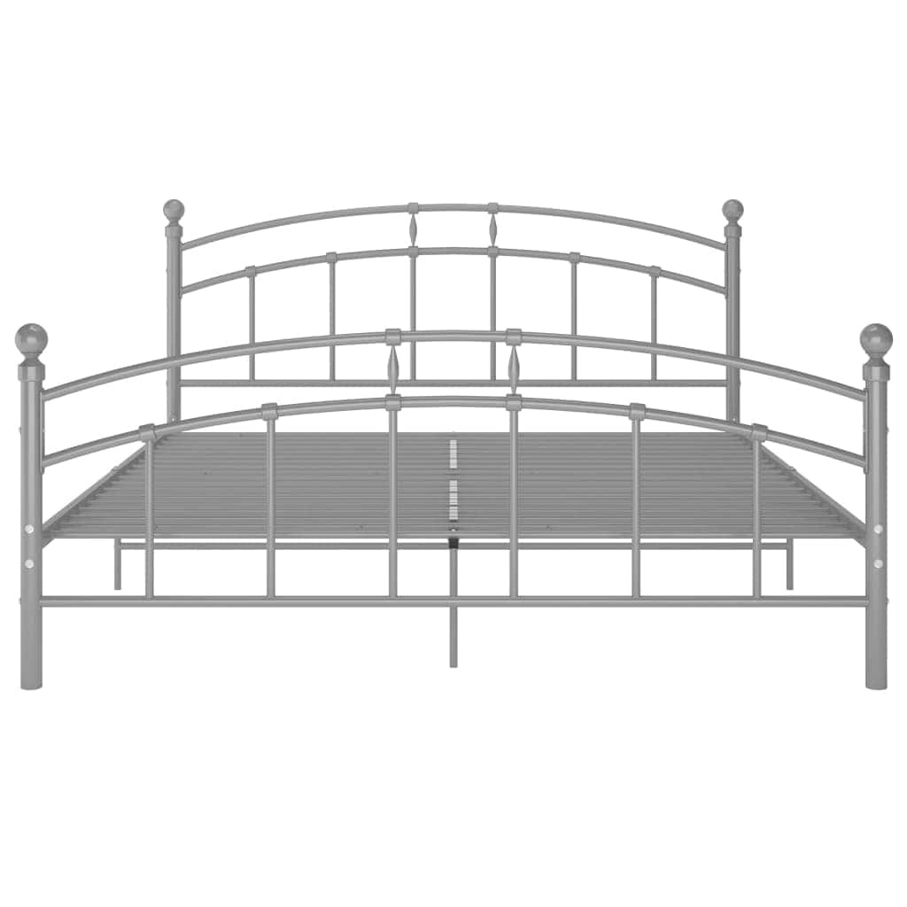 Vidaxl Metalowa rama łóżka 160x200 cm - szara - 78% taniej
