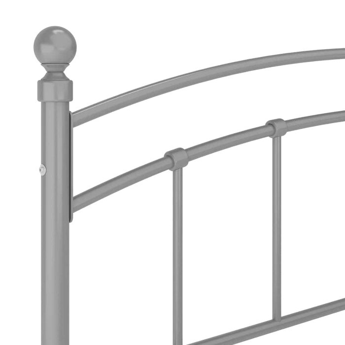 Vidaxl Metalowa rama łóżka 160x200 cm - szara - 78% taniej
