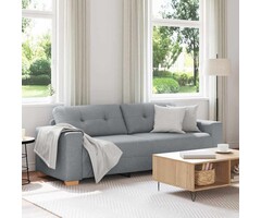 Vidaxl Nowoczesna sofa 3-osobowa 180 cm jasnoszara - 82% taniej