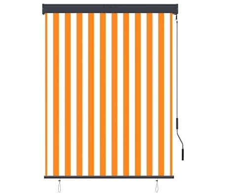 Vidaxl Zewnętrzna roleta pionowa 120x250 cm biało-pomarańczowa - 53% taniej