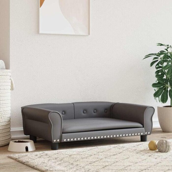 Vidaxl Stylowa sofa dla psa 95x55x30 cm - szara - 76% taniej