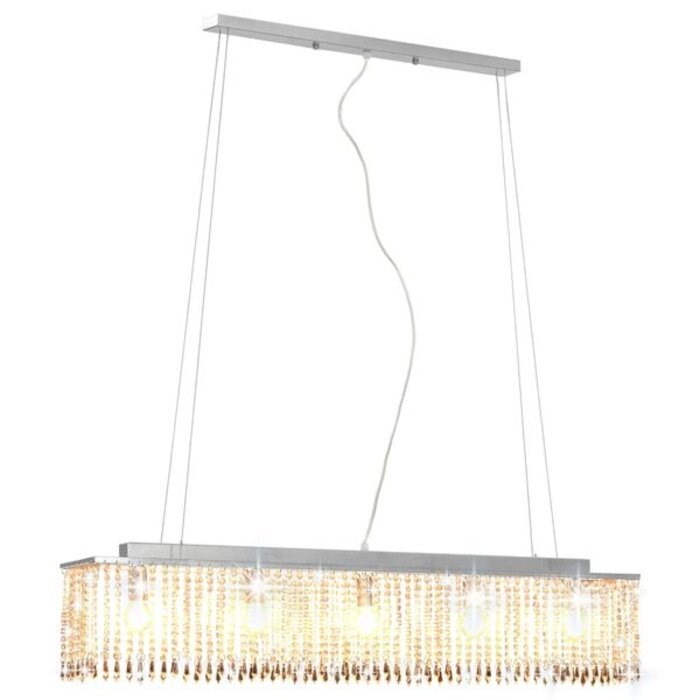 Vidaxl Kryształowa Lampa Sufitowa 104 cm - Srebrna - 85% taniej