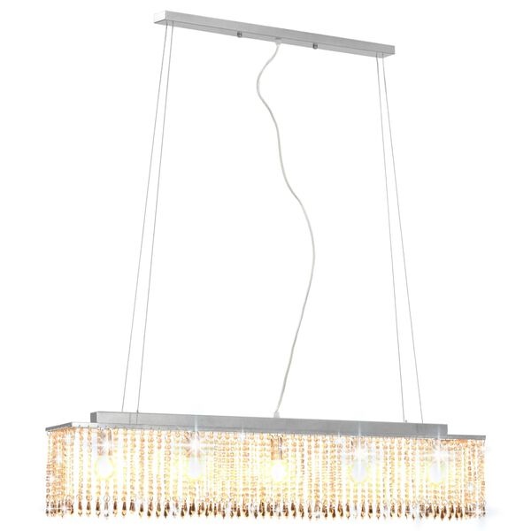 Vidaxl Kryształowa Lampa Sufitowa 104 cm - Srebrna - 85% taniej