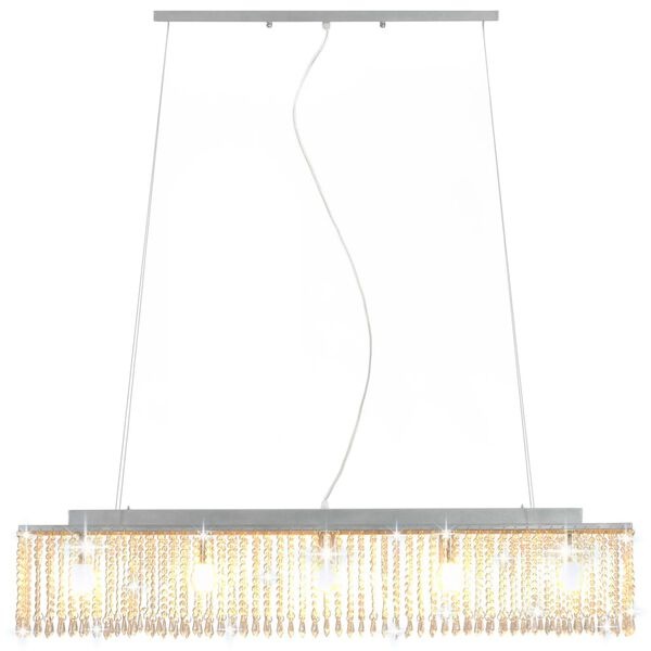 Vidaxl Kryształowa Lampa Sufitowa 104 cm - Srebrna - 85% taniej