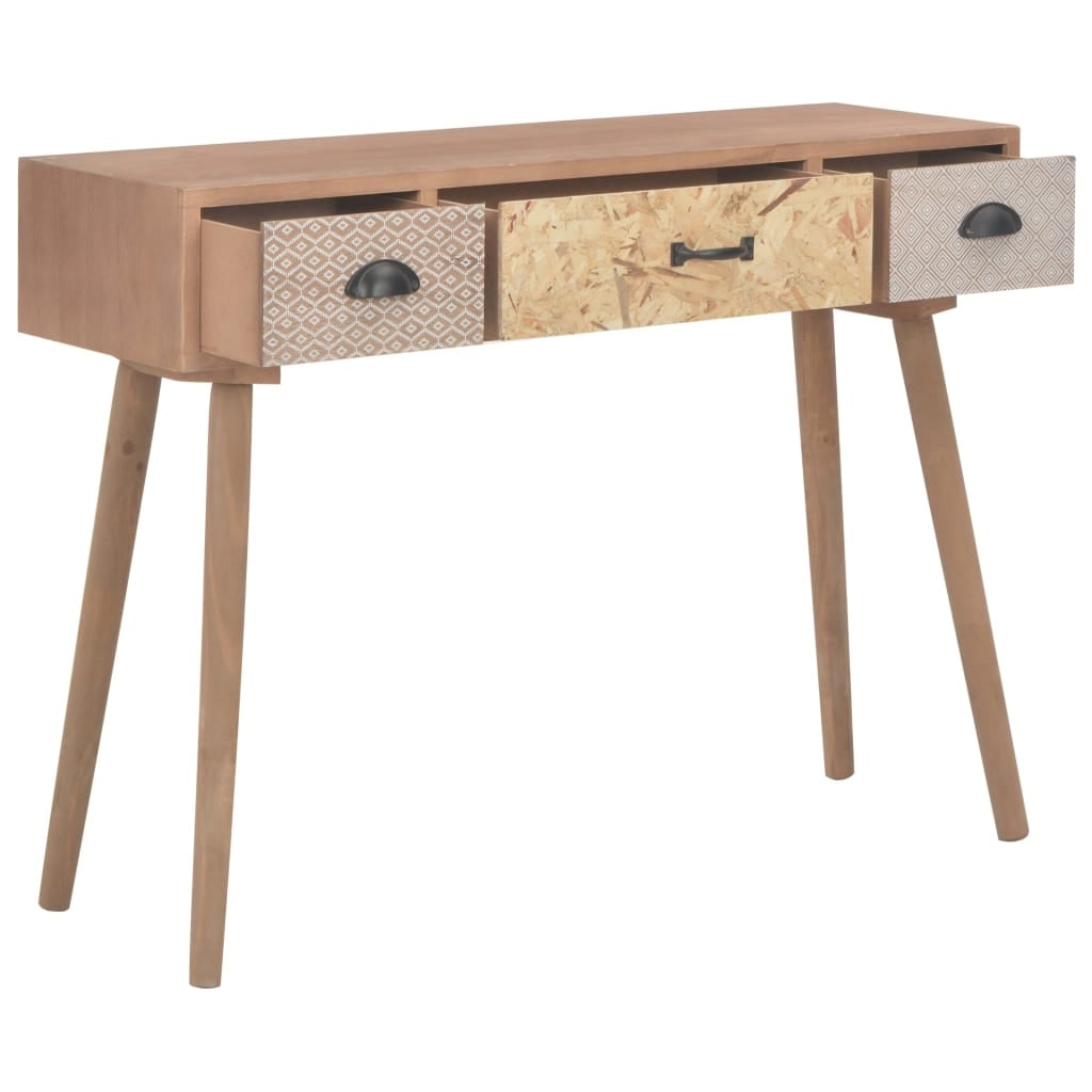 Vidaxl Rustykalna konsola z 3 szufladami 100x30 cm - 77% taniej