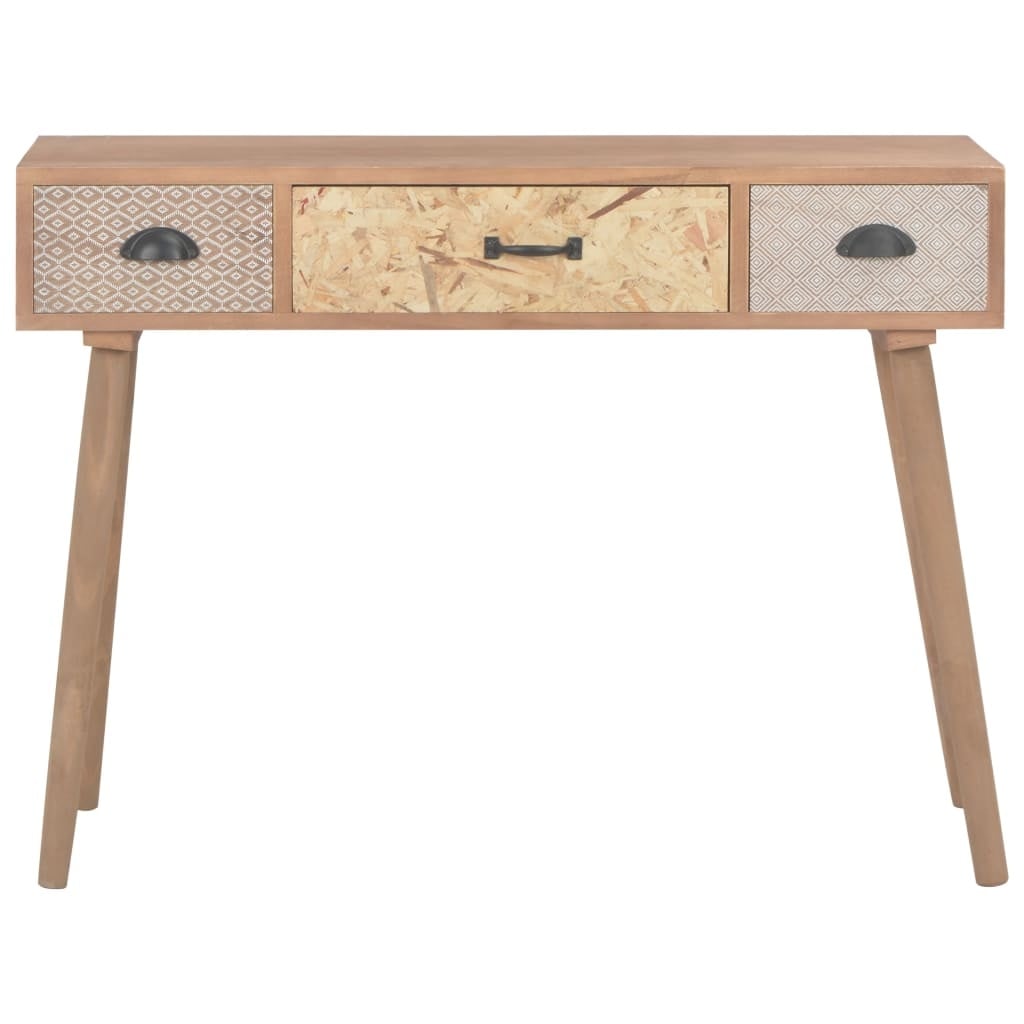 Vidaxl Rustykalna konsola z 3 szufladami 100x30 cm - 77% taniej