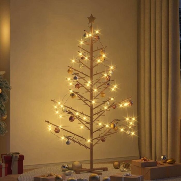 Vidaxl Drewniana choinka sosnowa 180 cm - brązowa - 78% taniej