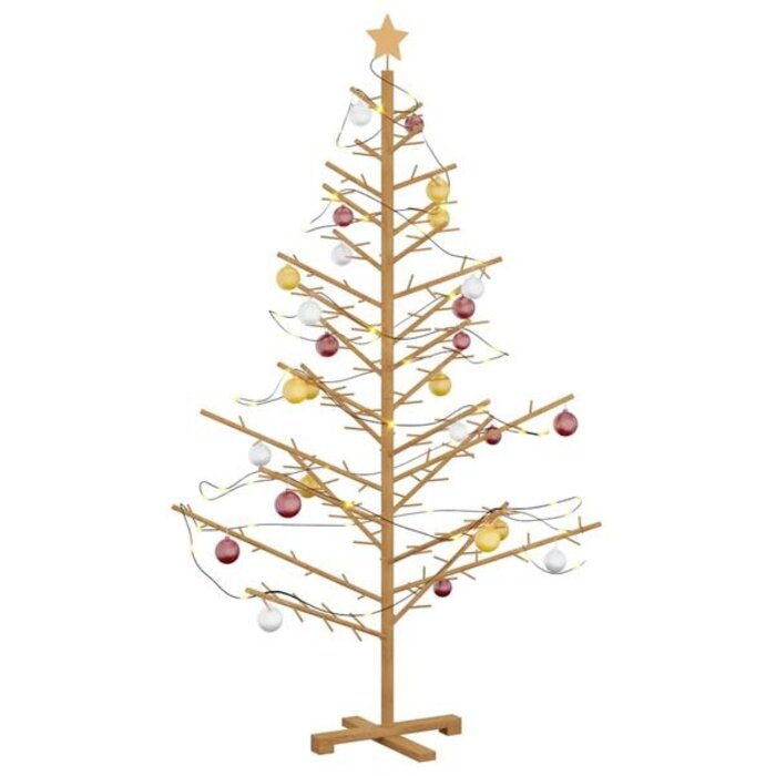 Vidaxl Drewniana choinka sosnowa 180 cm - brązowa - 78% taniej