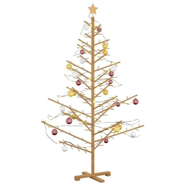 Vidaxl Drewniana choinka sosnowa 180 cm - brązowa - 78% taniej
