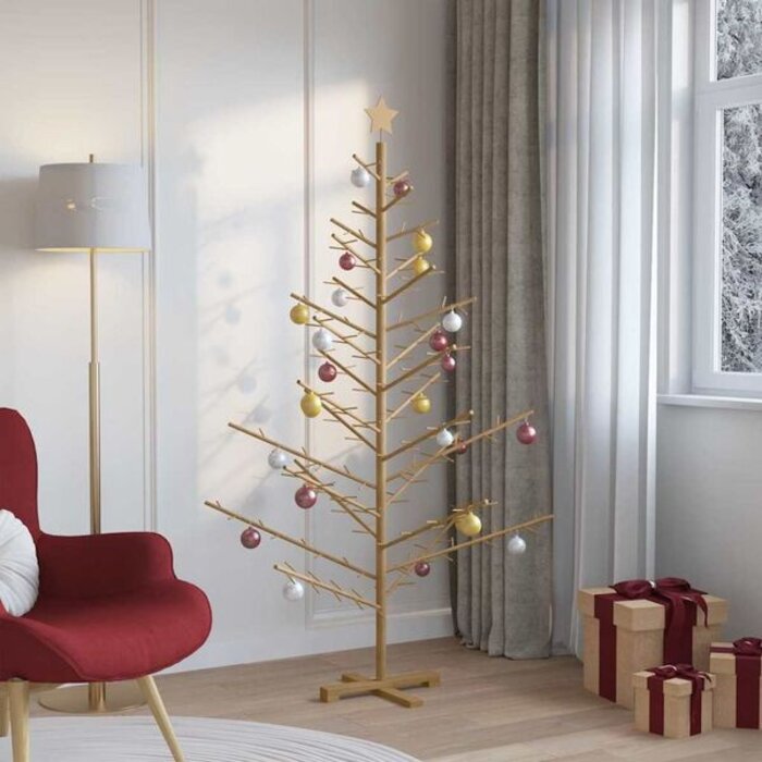 Vidaxl Drewniana choinka sosnowa 180 cm - brązowa - 78% taniej