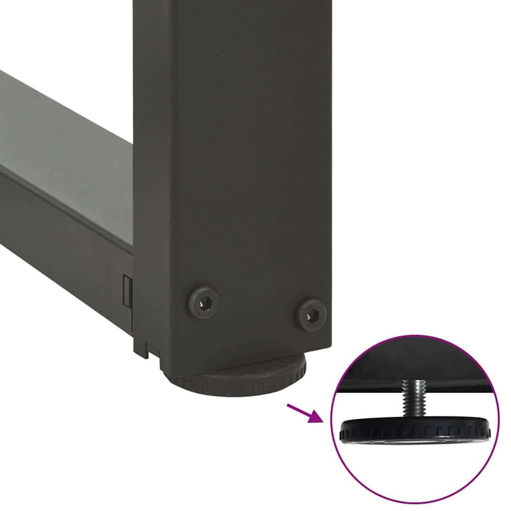 Vidaxl Nogi do stołu barowego w kształcie T 60x35x110 cm antracyt - 87% taniej