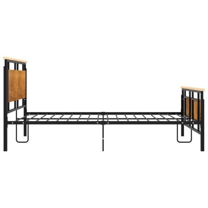 Vidaxl Metalowa rama łóżka 140x200 cm - czarna - 87% taniej