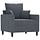 Fotel welurowy ciemnoszary 60 cm - 85% taniej