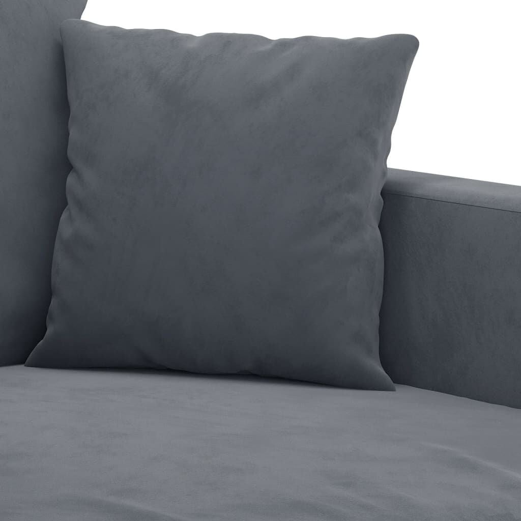 Vidaxl Fotel welurowy ciemnoszary 60 cm - 85% taniej