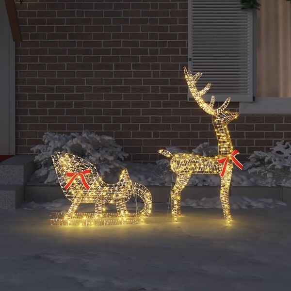 Vidaxl Świąteczny renifer z saniami LED 128,5 cm - 89% taniej