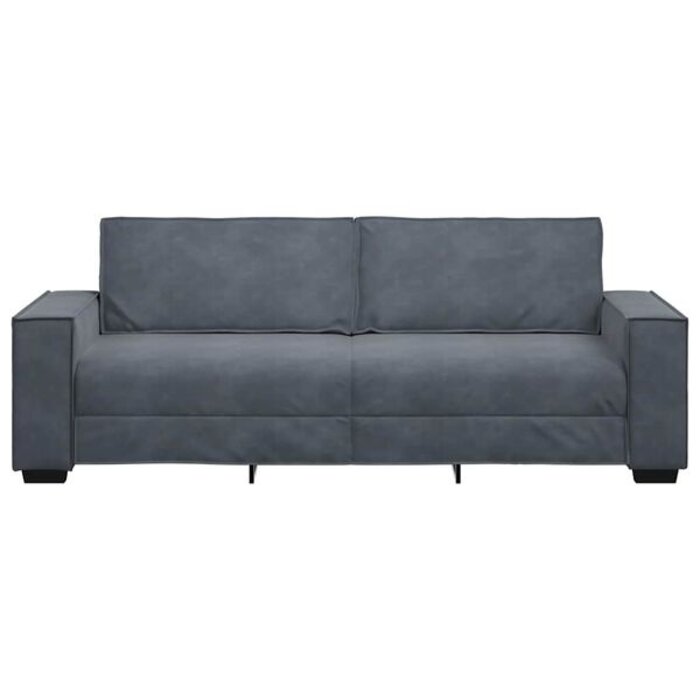 Vidaxl Aksamitna sofa trzyosobowa 180 cm ciemnoszara - 89% taniej
