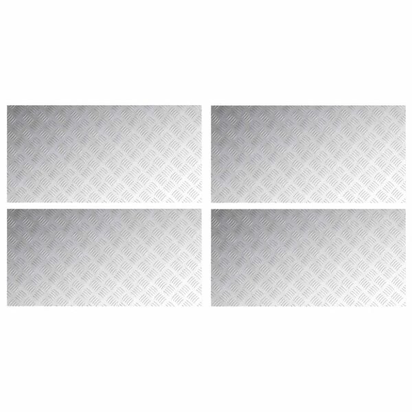 Vidaxl Aluminiowe płyty ryflowane 100x50 cm 4 szt. - 87% taniej