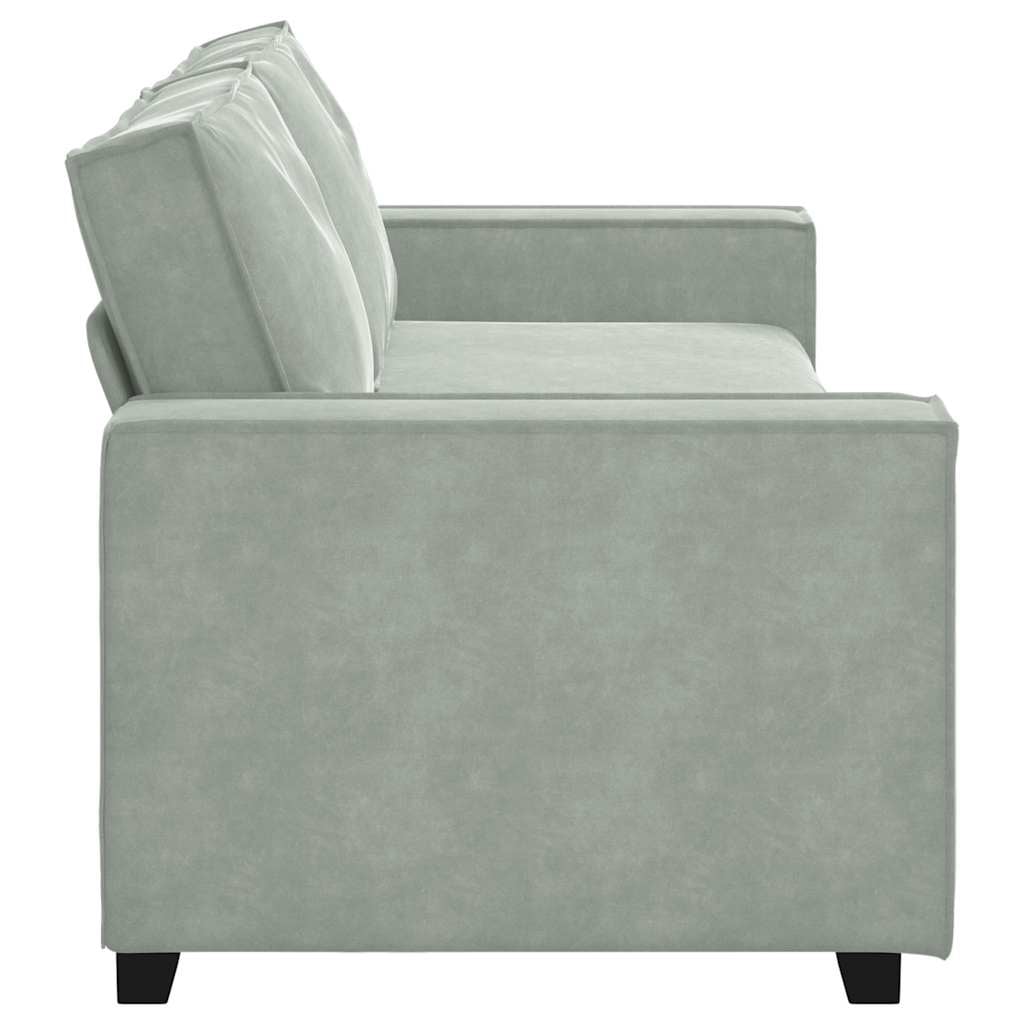 Vidaxl Elegancka sofa trzyosobowa welurowa 180 cm - jasnoszara - 85% taniej