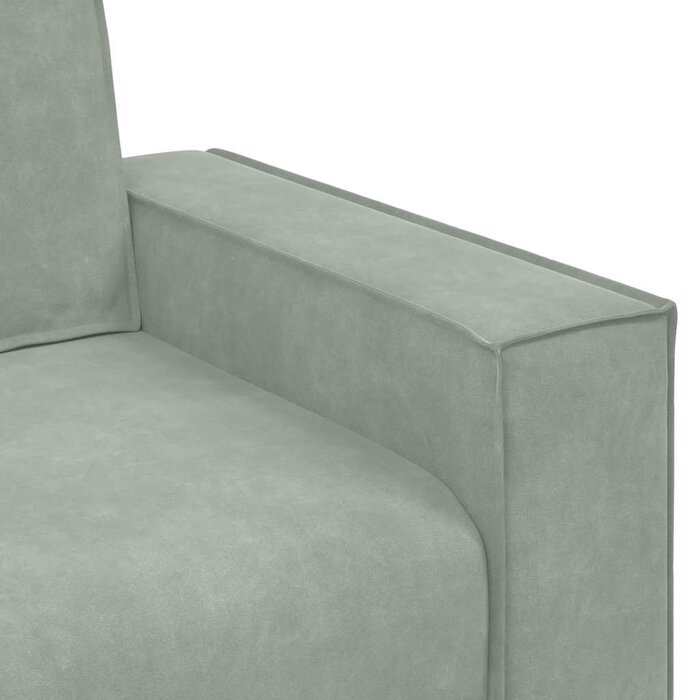 Vidaxl Elegancka sofa trzyosobowa welurowa 180 cm - jasnoszara - 85% taniej