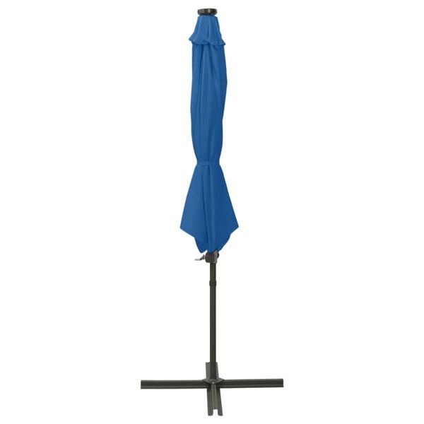 Vidaxl Parasol ogrodowy wiszący LED 300 cm błękitny - 80% taniej