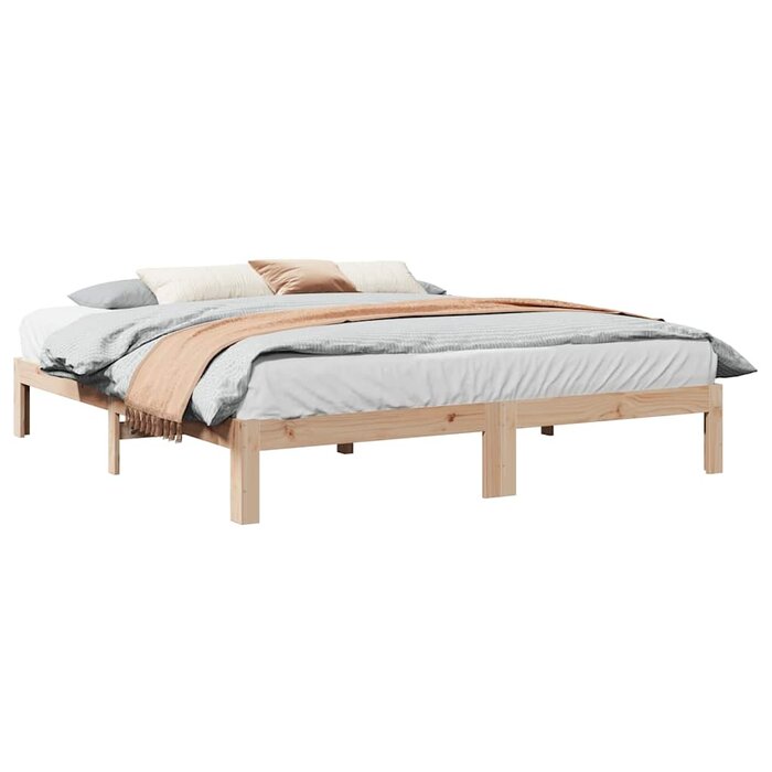 Vidaxl Rama łóżka z litego drewna sosnowego 180x200 cm - 89% taniej