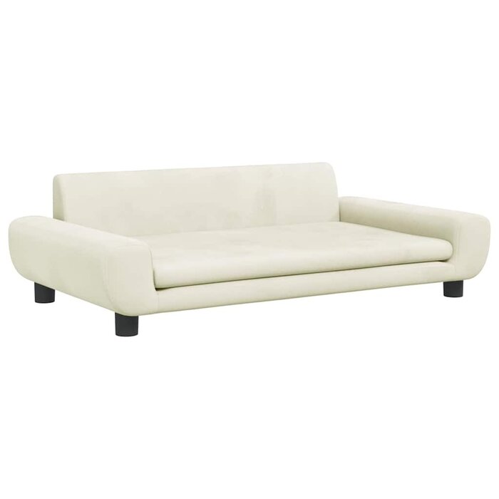 Vidaxl Dziecięca sofa welurowa kremowa 100x54x33 cm - 84% taniej