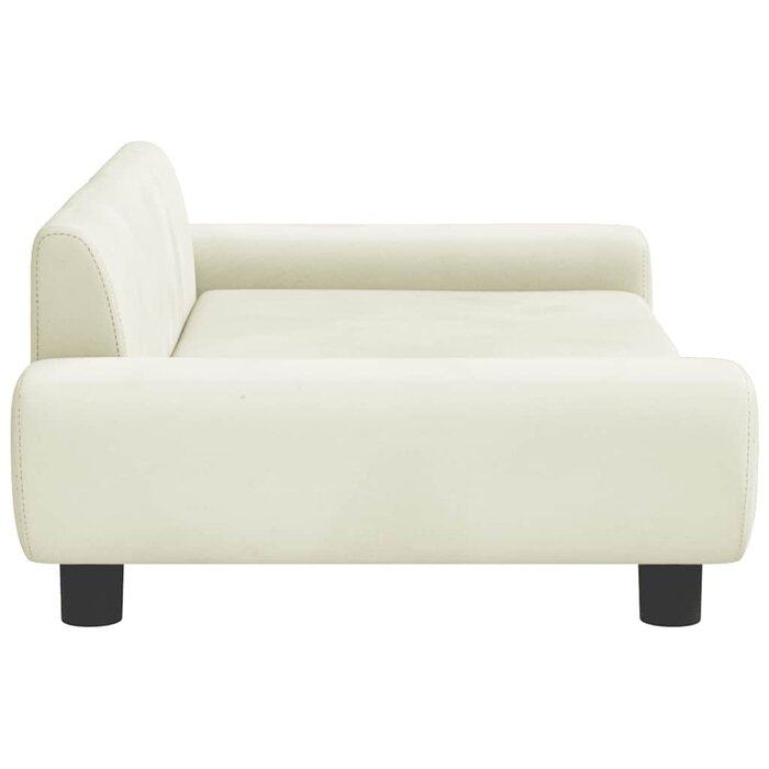 Vidaxl Dziecięca sofa welurowa kremowa 100x54x33 cm - 84% taniej