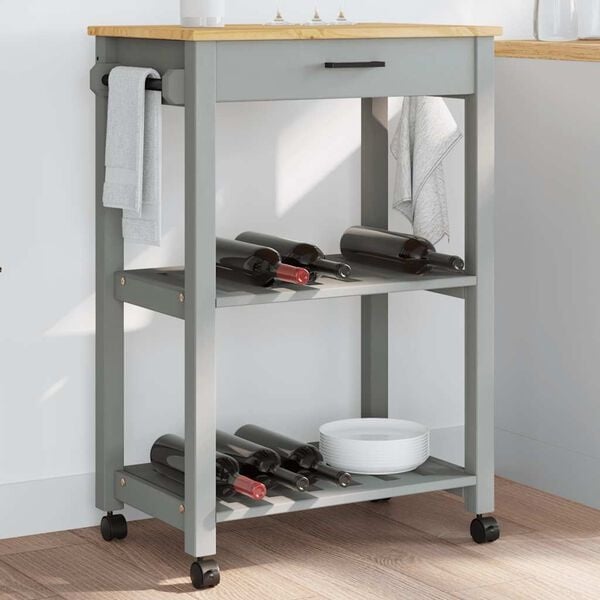 Vidaxl Wózek kuchenny z litego drewna MONZA 60x40x90 cm - 83% taniej