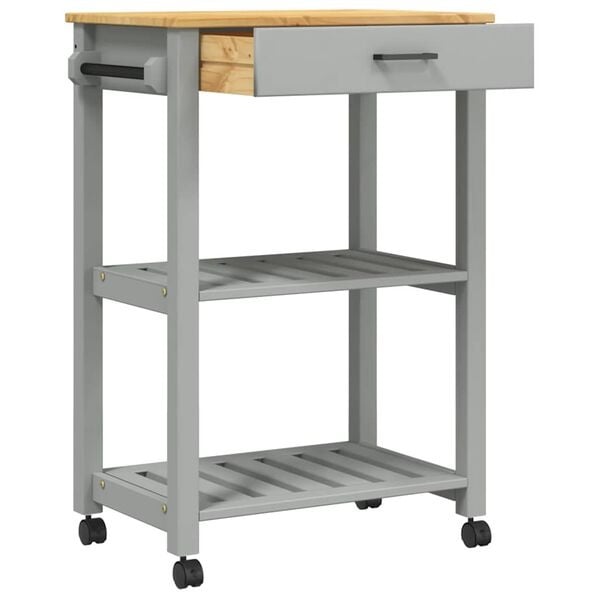 Vidaxl Wózek kuchenny z litego drewna MONZA 60x40x90 cm - 83% taniej