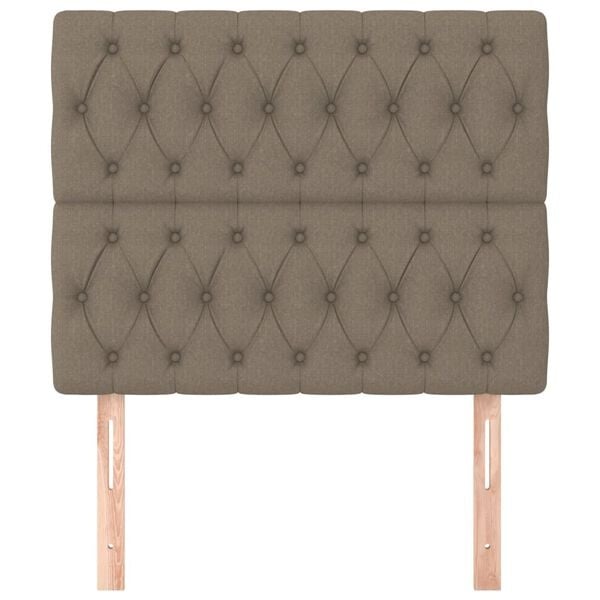 Vidaxl Zestaw 2 zagłówków do łóżka taupe 100cm - 78% taniej