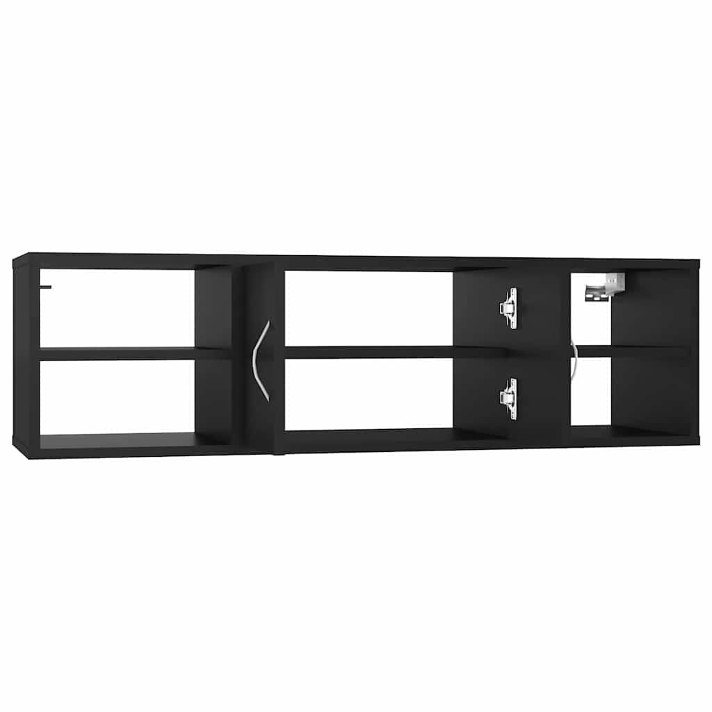 Vidaxl Czarna półka ścienna 102x30x29 cm - 74% taniej