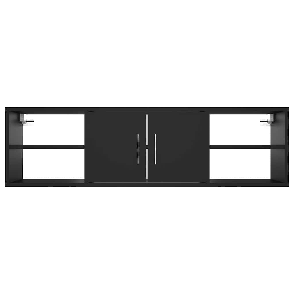 Vidaxl Czarna półka ścienna 102x30x29 cm - 74% taniej