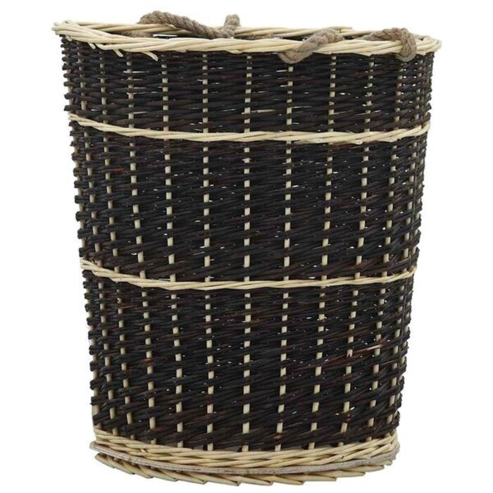 Vidaxl Wiklinowy kosz na drewno 50x44x58 cm - Brązowy - 80% taniej
