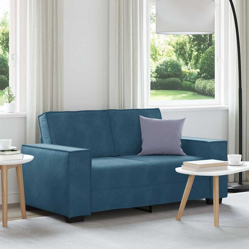 Vidaxl Elegancka sofa dwuosobowa 120 cm niebieska - 86% taniej