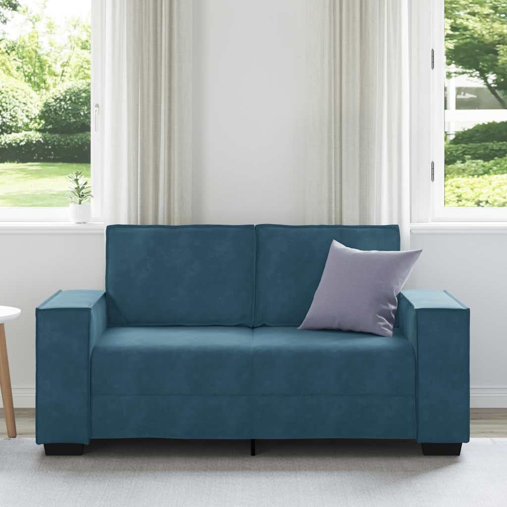 Vidaxl Elegancka sofa dwuosobowa 120 cm niebieska - 86% taniej