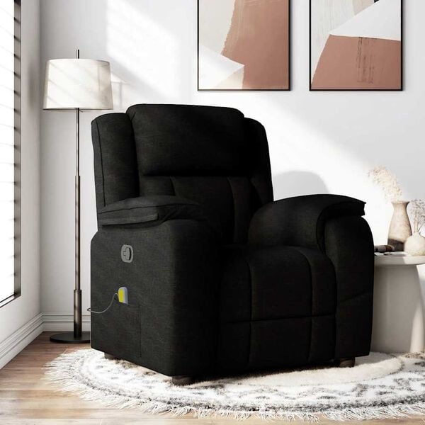 Vidaxl Rozkładany fotel masujący czarny - 84% taniej