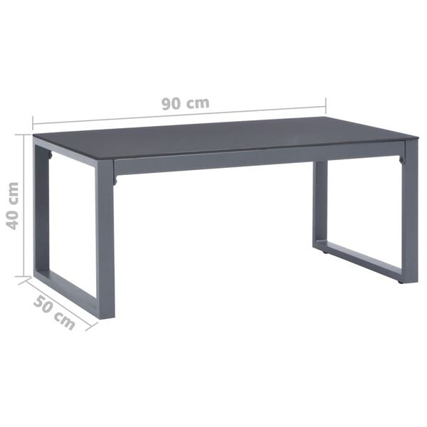 Vidaxl Stolik kawowy aluminiowy 90x50x40 cm - 83% taniej