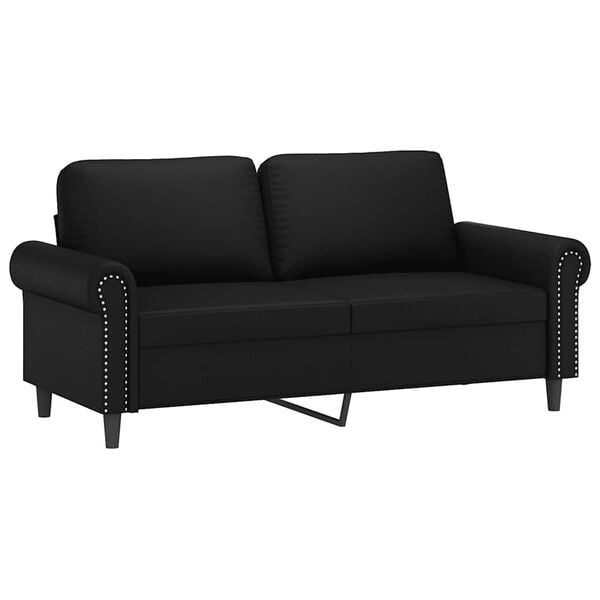 Vidaxl Nowoczesna sofa dwuosobowa 140 cm, czarna - 82% taniej